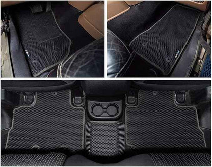 CLIM ART All-Weather Car Floor Mats Compatible with Jeep Wrangler 2014-2018, Custom-Fit Heavy-Duty Floor Liners for Cars & SUVs, Car Accessories for Men & Women, Black - FL011307196