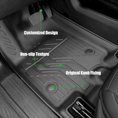 Floor Mats for 2026 2025 2024 Chevy Equinox EV (Non Fuel) Trunk Mat with Backrest Mat and Storage Mats, Door Sill Protectors, All Weather Cargo Liner Back Seat Cover for Equinox EV Accessories