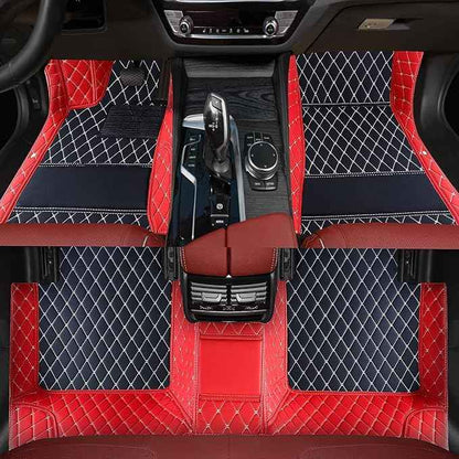 Yaruicar Custom Car Floor Mats for 2002-2026 Cadillac ATS CTS CT6 DTS Escalade Lyriq GT4 Optiq SRX SLS XT4 XT5 XT6 XTS Car Full Coverage Non-Slip Floor Liners (Red Black Beige)