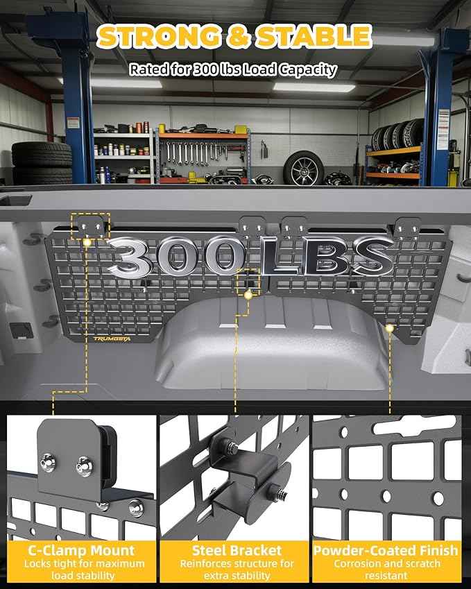 Aluminum Side Bed MOLLE Panel Fit for 2019–2026 Chevy Silverado 5.8FT, Easy No-Drill Install, Heavy-Duty Truck Bed Organizer Rack System for Tools Gear Accessories