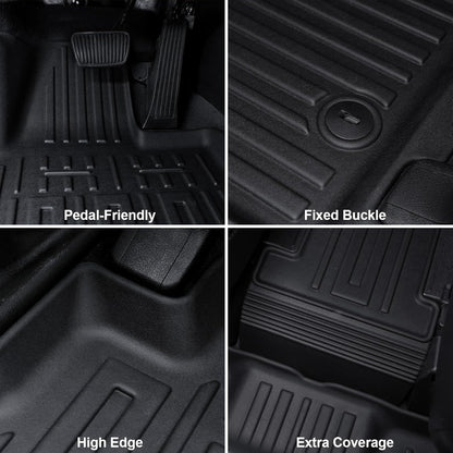 Floor Mats for Kia Telluride 2020-2024 2025 7-seat/8-seat Trunk Mat with Backrest Mat, All Weather TPE Cargo Liner Back Seat Cover Protector for 2025 Kia Telluride Car Accessories