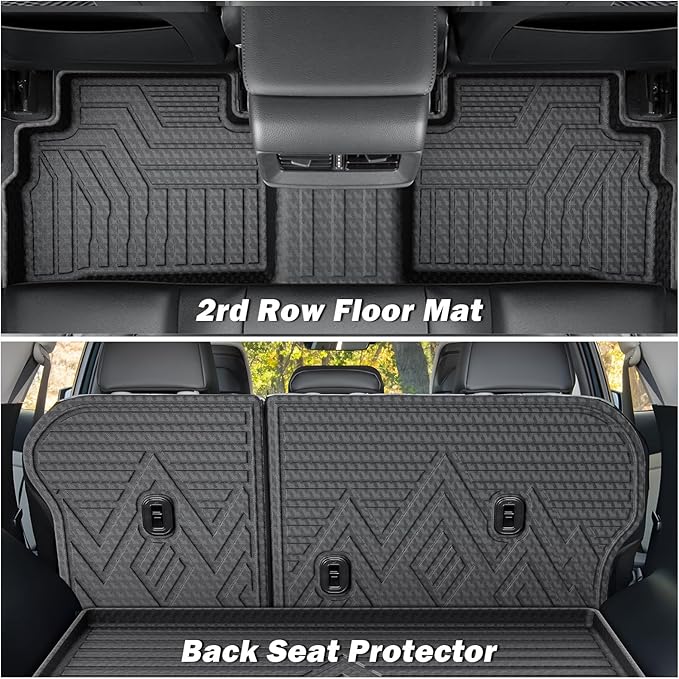 KUST Floor Mats Trunk Mat Set for Kia Sportage 2023-2025 (Not for Hybrid/EV), All Weather Cargo Mat Back Seat Protector for Sportage Accessories, TPE Rubber Raised Edge