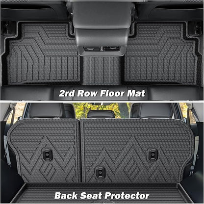 KUST Floor Mats Trunk Mat Set for Kia Sportage 2023-2025 (Not for Hybrid/EV), All Weather Cargo Mat Back Seat Protector for Sportage Accessories, TPE Rubber Raised Edge