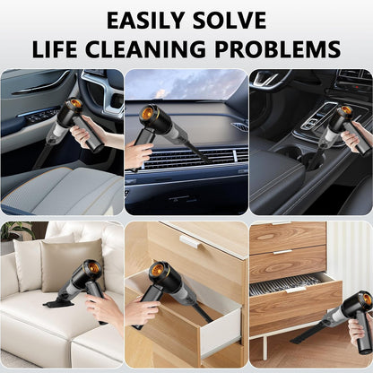 Handheld Vacuum,Car Vacuum Cleaner,4-in-1 20000PA High Power Portable Rechargeable Vacuum Cleaner with Brushless Motor, Small Handheld Vacuum & Air Blower & Pump-Black