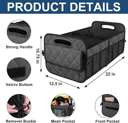 OUTMX Car Trunk Organizer for Ford Mustang MACH-E 2020-2025, Organization Container Large Capacity Car Storage Boxes Cargo Storage Bag Interior Accessories