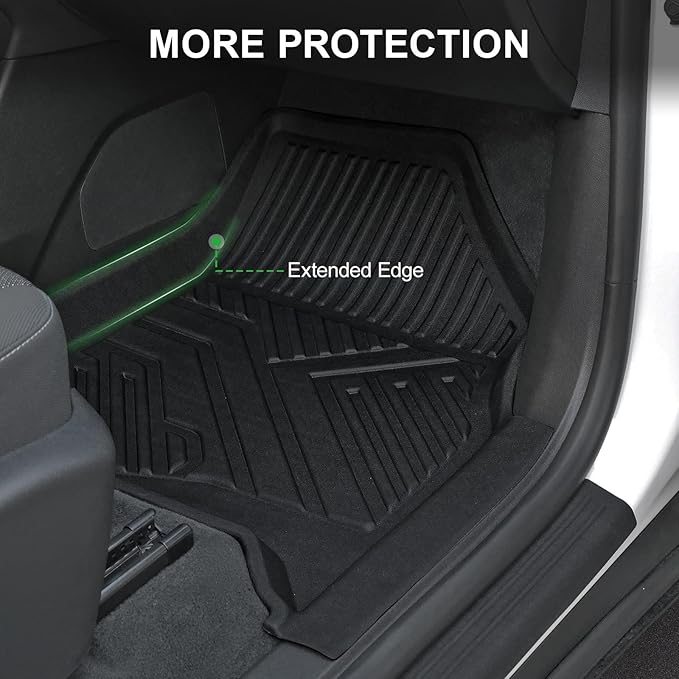 Floor Mats Full Set for 2024 2025 2026 Chevy Traverse & 2025 2026 Buick Enclave 7 Seats Captain Chairs, All Weather Cargo Trunk Liner, 2nd & 3rd Row Seat Back Cover, Door Sill Protector Accessories
