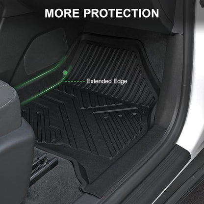 Floor Mats Full Set for 2024 2025 2026 Chevy Traverse & 2025 2026 Buick Enclave 7 Seats Captain Chairs, All Weather Cargo Trunk Liner, 2nd & 3rd Row Seat Back Cover, Door Sill Protector Accessories