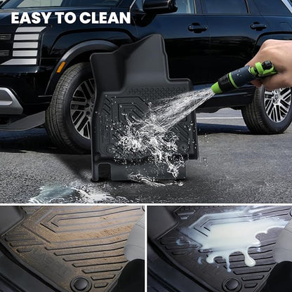 LASFIT Floor Mats & Backrest Mats & Cargo Mat for Hyundai Palisade 7/8 Seats 2026 (Only Fit Gas), All Weather TPE Custom Fit Car Mats Floor Liners for Palisade, Full Set Mats Accessoires, Black