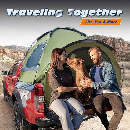 Truck Bed Tent, Waterproof PU3000mm Pickup Truck Tent for Camping Bed, 2-3 Person Sleeping Truck Tent, Portable for Car Camping