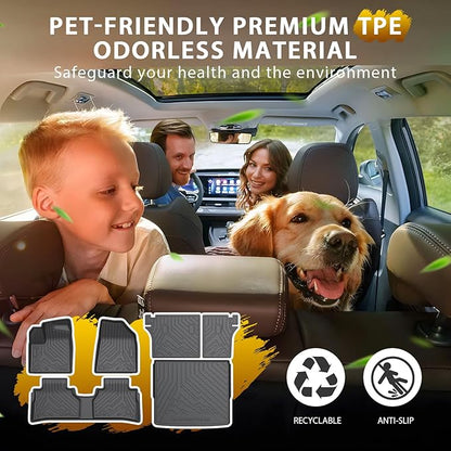 Powerty Floor Mat for Nissan Murano 2025 2026, All Weather TPE Custom Trunk Cargo Mat Liner with Backrest Mat Replacement for Nissan Murano Accessories (Trunk Mat+Backrest Mat+Floor Mat)