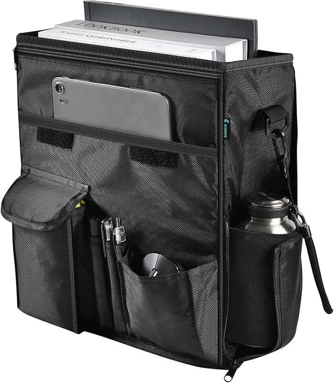 FLORICH Car Front Seat Organizer, Car Laptop Holder Backseat Organizer for Work, Automatic Document Holder Multi-Pocket Storage Organizer, Car Seat Back Storage Bag with Cup Holder