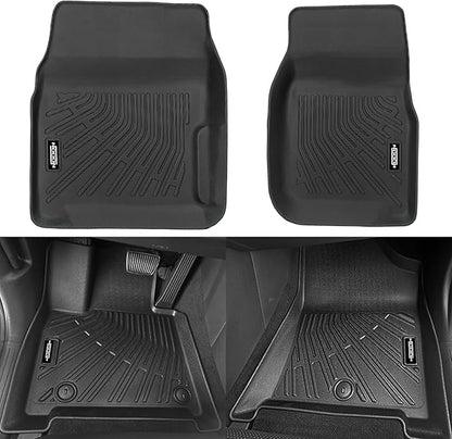 Custom Fit Floor Mats for 1980-1996 Ford Bronco/F-150, 1980-1997 F-250/F350, All Weather TPE Floor Liners, Odorless Full Set Interior Accessories