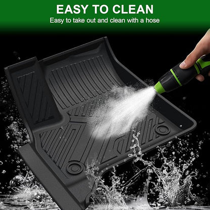 Floor Mats Full Set for 2024 2025 2026 Chevy Traverse & 2025 2026 Buick Enclave 7 Seats Captain Chairs, All Weather Cargo Trunk Liner, 2nd & 3rd Row Seat Back Cover, Door Sill Protector Accessories