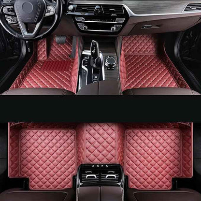 Car Floor Mat Fit 99% Sedans Sports Cars Luxury Custom Car Mats for SUV Women Leather Automotive Floor Mats All Weather Car Mats Diamond Floor Mats for Trucks (3D Luxury Wine red)