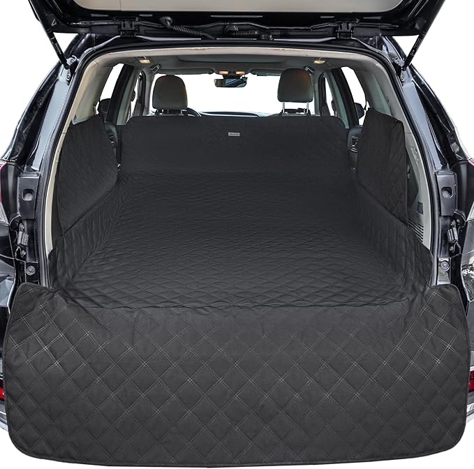 ALLANSING Extra Long Dog Cargo Liner for Full-Size SUV & Minivan - Heavy-Duty 900D Oxford Waterproof Pet Cargo Protector with Flaps Protection & TPU Suction Cups, Ideal for Large Dog Travel