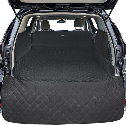 ALLANSING Extra Long Dog Cargo Liner for Full-Size SUV & Minivan - Heavy-Duty 900D Oxford Waterproof Pet Cargo Protector with Flaps Protection & TPU Suction Cups, Ideal for Large Dog Travel