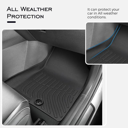 for Kia Sportage Floor Mats & Cargo Liner with Back Seat Cover Protector 2023 2024 2025 2026 (Not Hybrid) All Weather Waterproof TPE Rubber Floor Mats