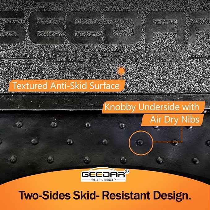 GEEDAR Rubber Bed Mat Compatible with Ford Ranger 2024 2025 2026 (5FT, 59.6" Bed), Heavy Duty Truck Bed Mat for Ford Ranger 5ft Truck Bed Liner, Heavy Duty Pickup Bed Accessories Cargo Mat