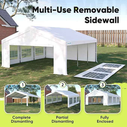 Quictent 16x20 Heavy Duty Party Tent Outdoor Canopy Tent for Parties, Wedding Event Shelter with Storage Bags
