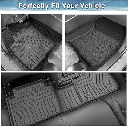 Mixsuper Liner Floor Mats for Honda HR-V 2023-2026 (Include Hybrid) & Acura ADX 2025, Cargo Mat Backrest Mats for HRV, All Weather Trunk Mat and 2 Row Floor Liners Set Black