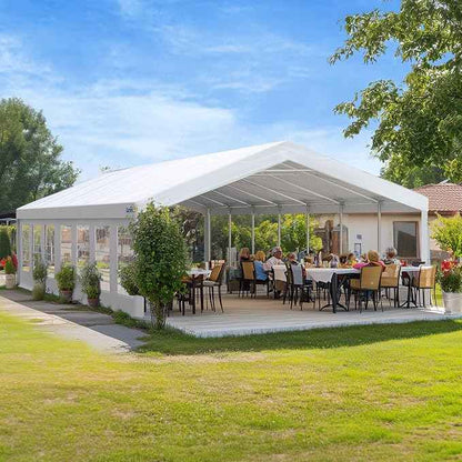 Quictent 20x50ft Heavy Duty Party Tent Outdoor Canopy Tent Carport Wedding Event Shelter BBQ Wedding Tents for Parties with Storage Bags(Church)