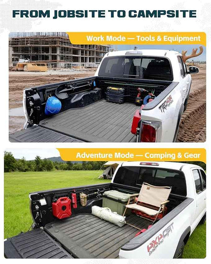 Front Bed MOLLE Panel Fit for 2007–2021 Toyota Tundra, Heavy-Duty Aluminum Truck Storage Organizer System for Camping, No-Drill Installation