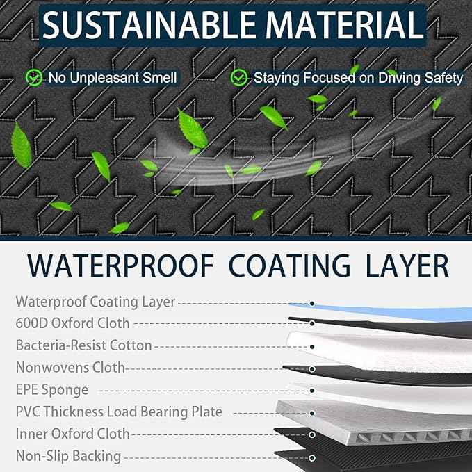 Upgraded Durable Hard Bottom Dog Car Seat Cover with EPE Sponge Cushion, Foldable Dog Rear Seat Protector, Waterproof Pet Car Seat Hammock, Seamless Dogs Back Seat Extender for SUV Truck(XL)