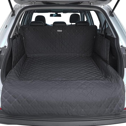 ALLANSING Dog Cargo Liner for Compact SUV - Heavy-Duty 900D Oxford Waterproof Pet Cargo Protector with 3-Sided Zippered All-Round Protection & TPU Suction Cups, Ideal for Dog Travel