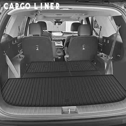 KARPAL Floor Mats Fit for Hyundai Palisade 2020-2025 (7-Seat/8-Seat), All Weather TPE Car Mats Cargo Liners Accessories, 1st & 2nd & 3rd Row & Cargo Liners