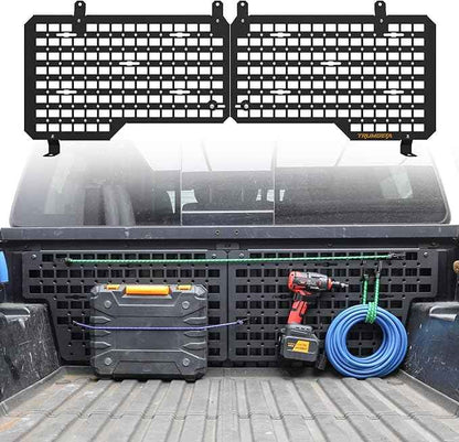 Front Bed MOLLE Panel Fit for 2007–2021 Toyota Tundra, Heavy-Duty Aluminum Truck Storage Organizer System for Camping, No-Drill Installation