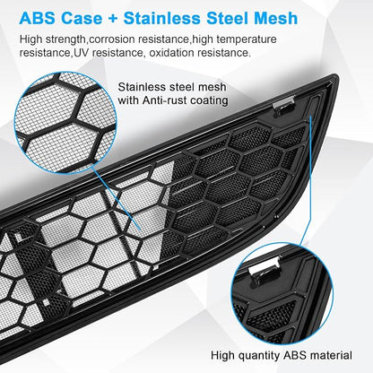 Grille Mesh Inserts for Tesla Model Y 2021-2025 Front Air Inlet Vent Grille Cover Replacement for Tesla Model Y Accessories (Detachable Version 3.0)
