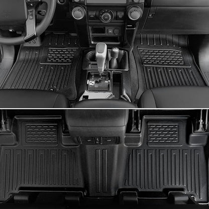 Floor Mats for Toyota 4Runner 2013-2024, All Weather Floor Mats Trunk Cargo Liner with Backrest Protectors Accessories and Door Sill Guards Accessories, Full Coverage Set (Only Fit 5 Seats)