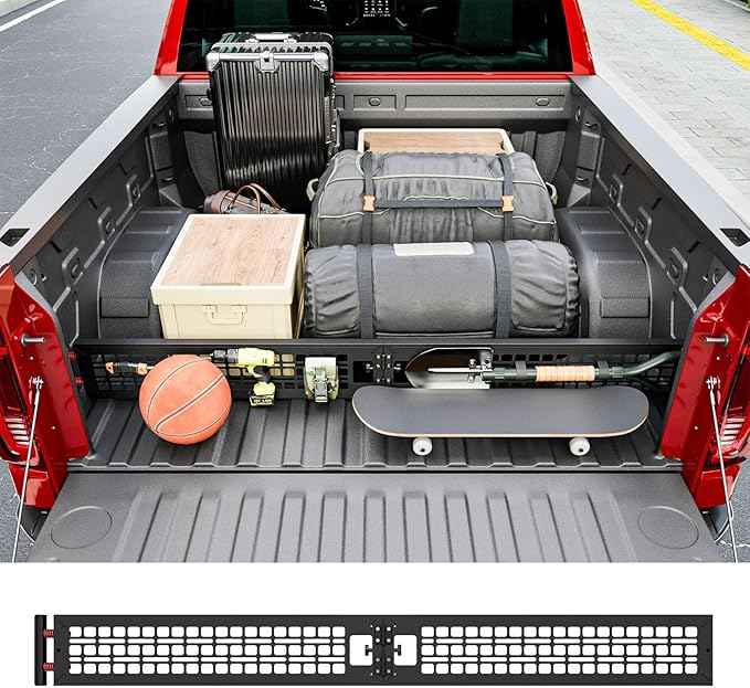 Truck Bed Divider Compatible with 2019-2026 Chevy Silverado GMC Sierra 1500 20-26 2500HD 3500HD Cargo Manager Molle Panel Replacement for 2019-2026 Chevy Silverado Accessories
