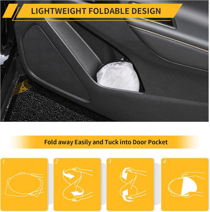 for Ford F250 F350 F450 F550 2017-2024 2025 Super Duty Crew Cab Windshield Sun Shade, Foldable Front Windows Sunshades Custom Fit F 250 Folding Sun Visor Shield Blocks UV Car Accessories