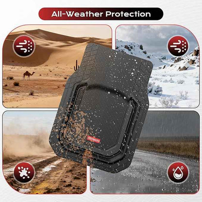 Coverado Car Floor Mats for Cars, Waterproof All Weather Protection, Deep Dish Car Mats, Universal Trim to Fit Automotive Mats Car Accessories for Cars SUV Truck, 3PCS Set, Black