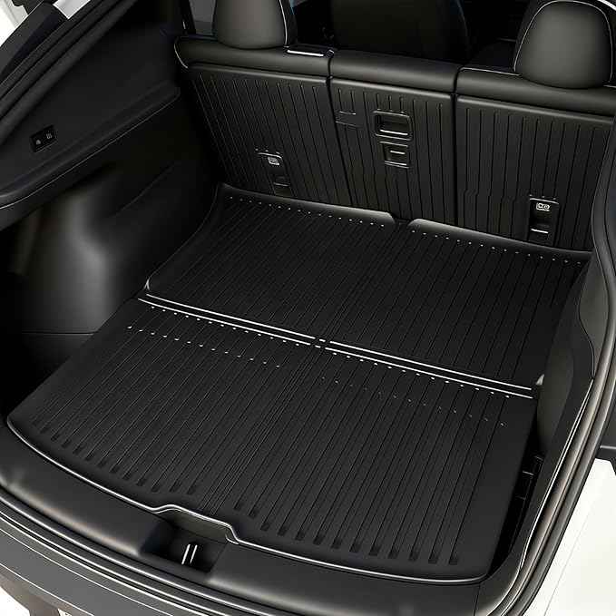 SUPER LINER 2025 2026 Tesla Model Y Juniper Floor Mats & Accessories & Extra-Thick TPE Cargo Liners, 9 PCS CabinProtect™ Pro Kit Full-Cabin Protection System(Only fit Premium&Performance)