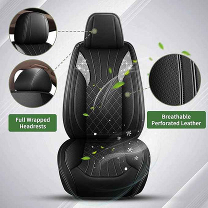 Bling Diamond Embroidered Seat Covers for Chevrolet Chevy Colorado 2015-2025 2026, Full Set 5 Seats, Sparkle Rhinestone Breathable Perforated Faux Leather Car Seat Covers for Women (Black)
