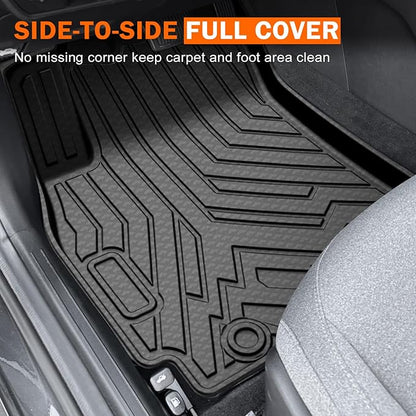 KUST Floor Mats Set for 2021-2026 Chevy Trailblazer AWD, All Weather Floor Liners & Backrest Mats & Rear Trunk Mat for Trailblazer Accessories TPE Rubber Raised Edge (Cargo in Upper Deck Position)