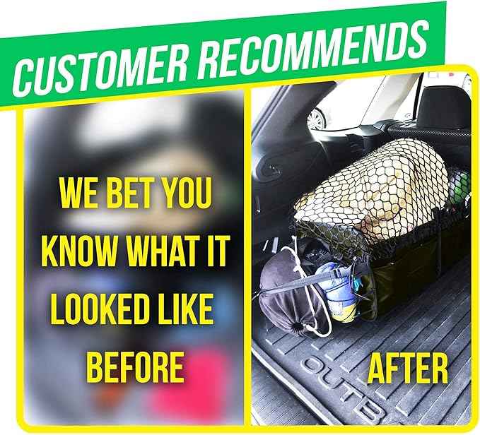 Heavy Duty Foldable Trunk Organizer 2-Section – Dual-Compartment Car Cargo Box with Non-Slip Pads & Removable Dividers – Green