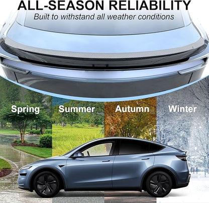 Spoiler for Tesla Model Y Juniper 2025 2026, Sporty OEM Style Trunk Wing ABS Aerodynamic Rear Lip Tail Spoiler for Model Y Juniper Exterior Accessories, Glossy Carbon Fiber