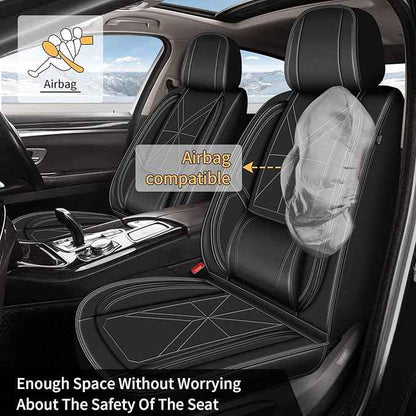Car Seat Covers Full Set Fit for Chevy Colorado 2015-2024 2025 2026: 5 Seat Auto Interior Accessories, Waterproof Faux Leather Vehical Car Seat Cushions Cover Black