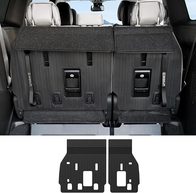 Backrest Mats for 2021-2025 2026 Toyota Sienna Fold Down 3rd Row Seat into the Well, All Weather TPE 3rd Row Seat Back Covers Trunk Area Accessories (Backrest Mat for 3rd-Row)