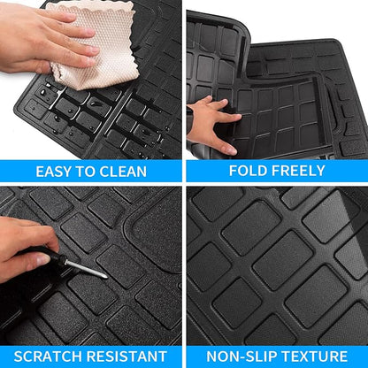 Bomely Cargo Mat Compatible with 2018-2024 Chevrolet Equinox & GMC Terrain Trunk Mat TPE All Weather Back Seat Cover Protector (Backrest Mats+Rear Trunk Mat)