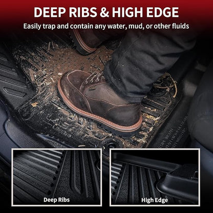LASFIT Floor Mats for Toyota Camry 2025-2026 Hybrid/LE/SE/XSE/XLE, All Weather Custom Fit TPE Floor Liner for Camry 2025 Front & Rear 2 Row Car Mats, Black.