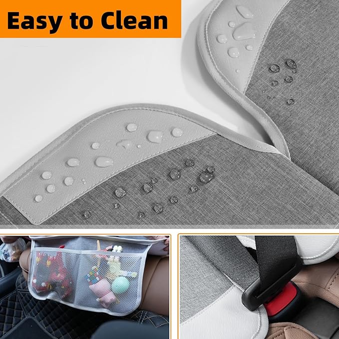 Meolsaek Car Seat Protector, Non-Slip Backing Will Not Leave Imprint, Waterproof Thicker Car Seat Cover for SUV, Sedan, Truck, Leather Car Seat Cushion (Gray 1pc)
