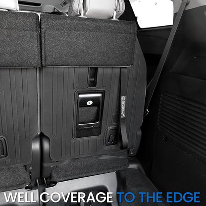 Backrest Mats for 2021-2025 2026 Toyota Sienna Fold Down 3rd Row Seat into the Well, All Weather TPE 3rd Row Seat Back Covers Trunk Area Accessories (Backrest Mat for 3rd-Row)