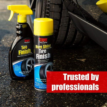 Stoner Car Care 91044-2PK Original More Shine Tire Finish for Tire and Wheel Care Creates a Long-Lasting, Rain-Resistant Tire Shine, Makes Faded Tires Look New, Non-Greasy Formula, 12 Oz, Pack of 2