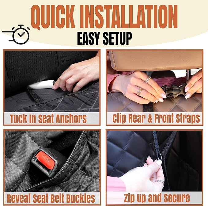 Back Seat Extender for Dogs, Hard Bottom Car Seat Cover for Dogs. Hammock Style, Large Space, Holds 420lbs, Sturdy, Waterproof for Car, SUV, Truck (Black)