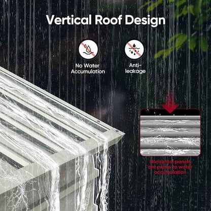 Quictent Heavy Duty 10x16 FT Vertical Roof Metal Carport, Pre-Drilled All Weather Storage Car Shelter for Tractor, Vehicles & Farm Equipment