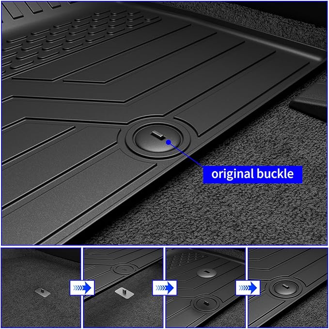 Rongtaod Floor Mats Compatible with 2020-2025 Kia Telluride 7&8 Seats (Not for 2027) Trunk Mat Cargo Mat Cargo Liner Back Seat Cover 2024 Telluride Accessories (Trunk Mat with Backrest Mat+Floor Mats)
